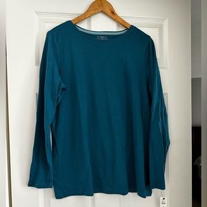 NWT - TALBOTS - PIMA CREWNECK TEE - SOLID - SIZE XL